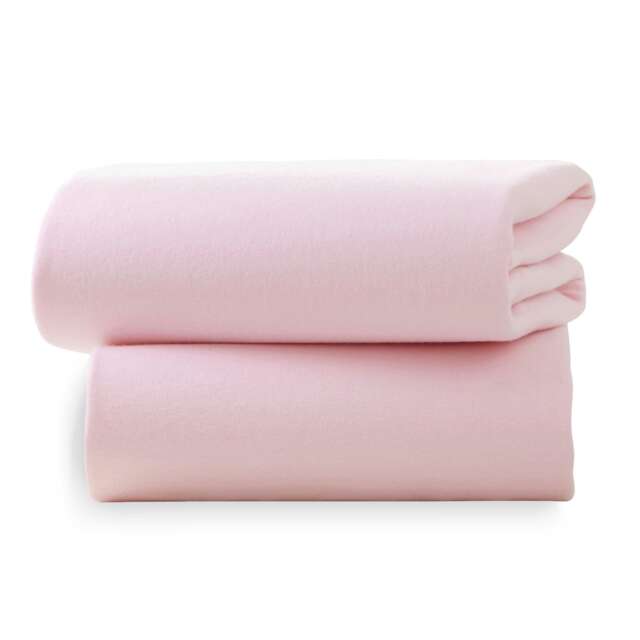 Clair de Lune 2 Pack Cot Sheets - Pink