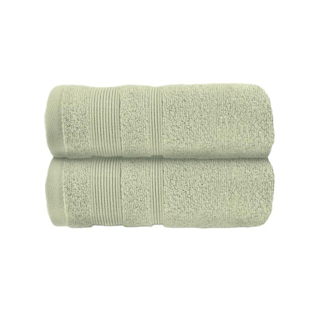 Zero Twist Egyptian Cotton Hand Towels Pack of 2 - Sage Green