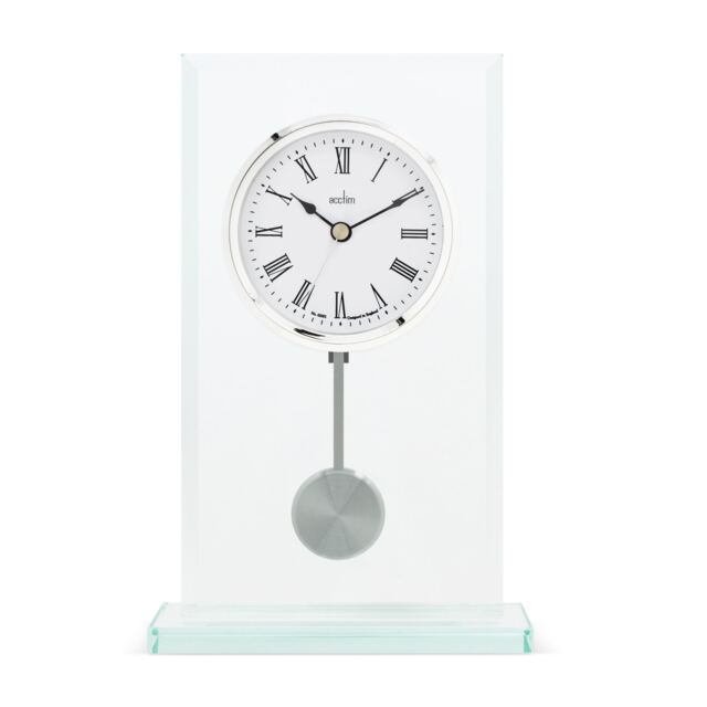Acctim La Collina Pendulum Mantel Clock Quartz Energy Efficient Movement Glass