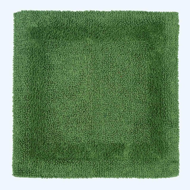 Homescapes Luxury Reversible Cotton Shower Mat - Fern Green Fern Green