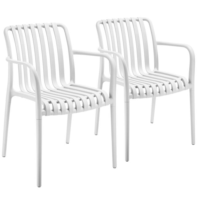 Garden Chairs Alcudia - weather-resistant, durable and long-lasting plastic Cream cream One Size 2