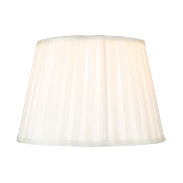 "Traditional Classic Cream Faux Silk Pleated Inner Lined Lamp Shade - 12"" Cream Cream 1"