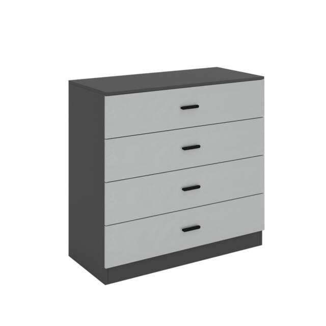 Black - Chest of 4 Drawers Black 1