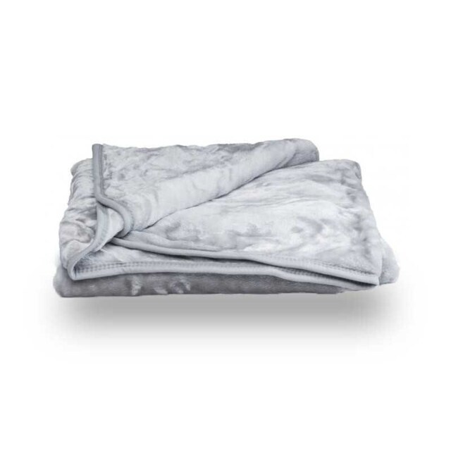 Mink Throw Soft Touch Blanket Fleece Faux Fur 200x240cm Silver