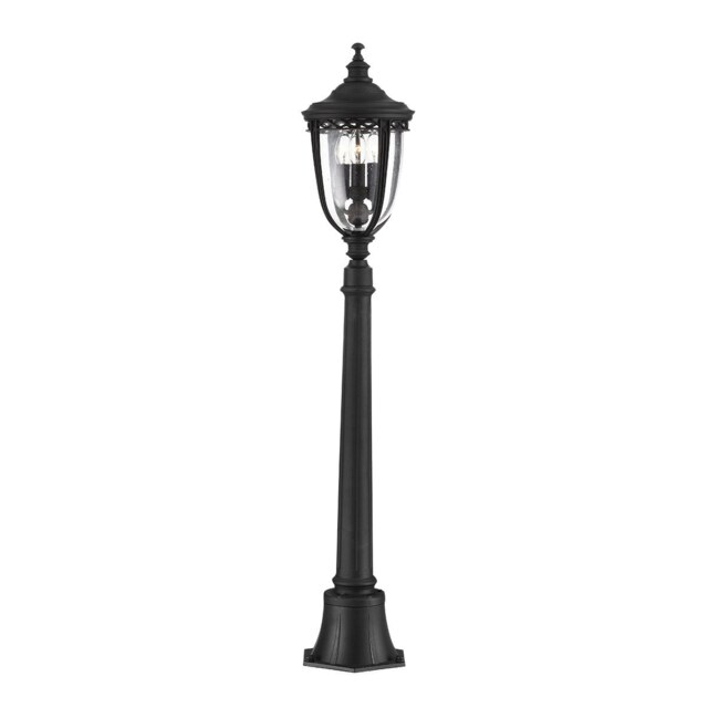 English Bridle 3 Light Medium Outdoor Bollard Light Black IP44, E14