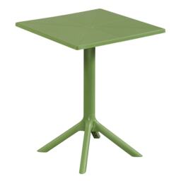 Square Bistro Garden Table - Plastic - L60 X W60 X H75 cm - Moss Green - Flat Packed
