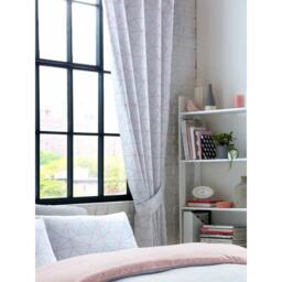 Bedding & Beyond Metro Geometric Curtains Pink Blush Pink/Grey 1