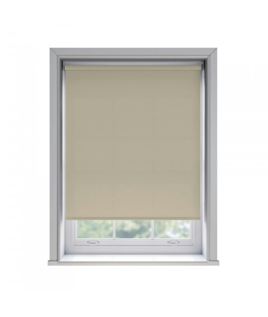 80cm No Drill Taupe Thermal Blackout Roller Blind (170cm Drop) Brown