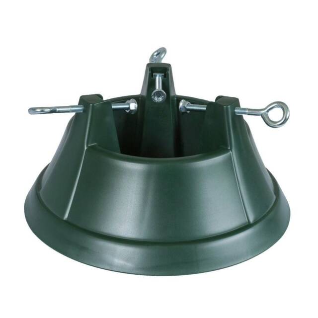 Elho Nordman Green Christmas Tree Stand for Real Trees up to 10ft Tall