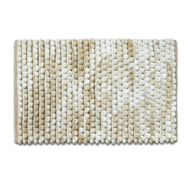Marl Chunky Bobble Bath Mat - Natural