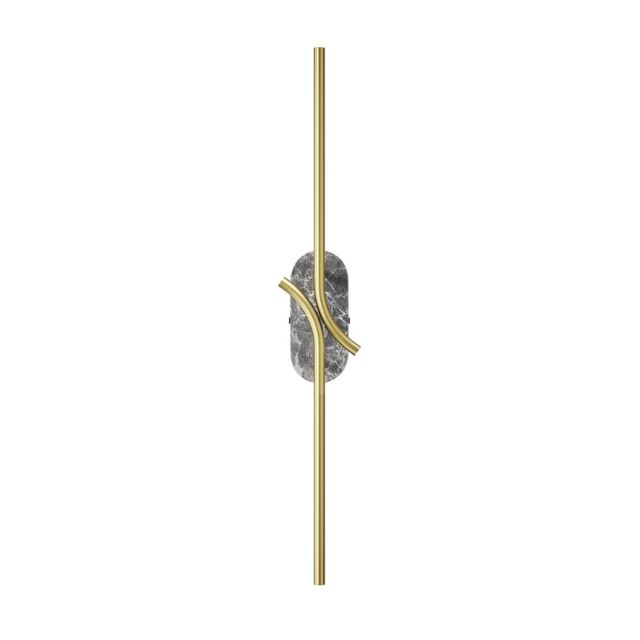 RenAIssance Modern Integrated LED Wall Lamp Brass, Grey 3000K 200lm White Shade