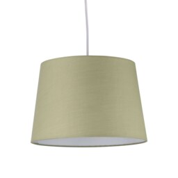 Sage Green Cotton 28cm Taper Cylinder Pendant or Lamp Shade Green Medium 1