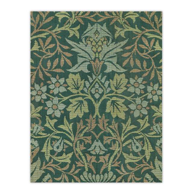 "Flower Garden Textile Vintage Wall Art Print William Morris 12x16"""