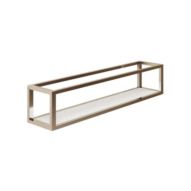 COSMIC Shelf with towel rail Silver Gloss Wall-mounted 55 cm Collection THE GRID