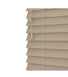 135cm Northern Oak Wooden Venetian Blinds With Strings (130cm drop) Grey Grey