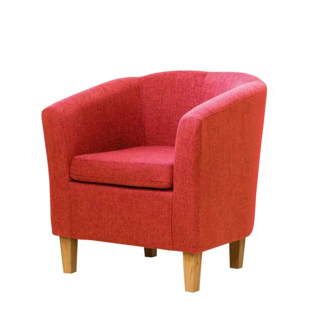 Alderwood Fabric Tub Chair - Red