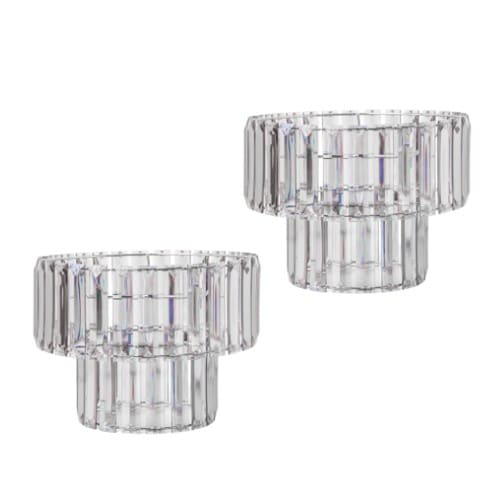2 Tiered Smokey Grey Easy Fit Pendant Shade Clear 2 - Grey 2 Pack 2