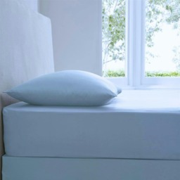 "Percale Extra Deep 16"" Fitted Sheet - Light Blue - Single"