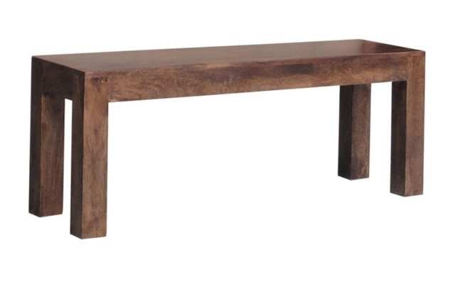 Dakota Bench Small - Mango Wood - L35 x W118 x H45 cm - Dark Finish Brown