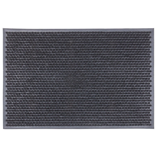 Nicola Spring Heavy Duty Door Mat - 60 x 40cm - Classic - Rubber Indoor Outdoor Floor Mat Dirt Trapper Rug Non Slip Doormat