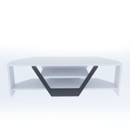 Decorotika Sares TV Unit for TVs up to 55 inch White and Black