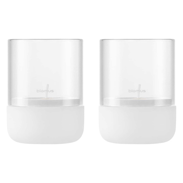 Blomus Calma Set of 2 Wind Light Xs (Excl. Candle) - Lily White
