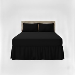 Fitted Valance Bed Sheet Polycotton Mattress Cover And Frill Easy Care Black King