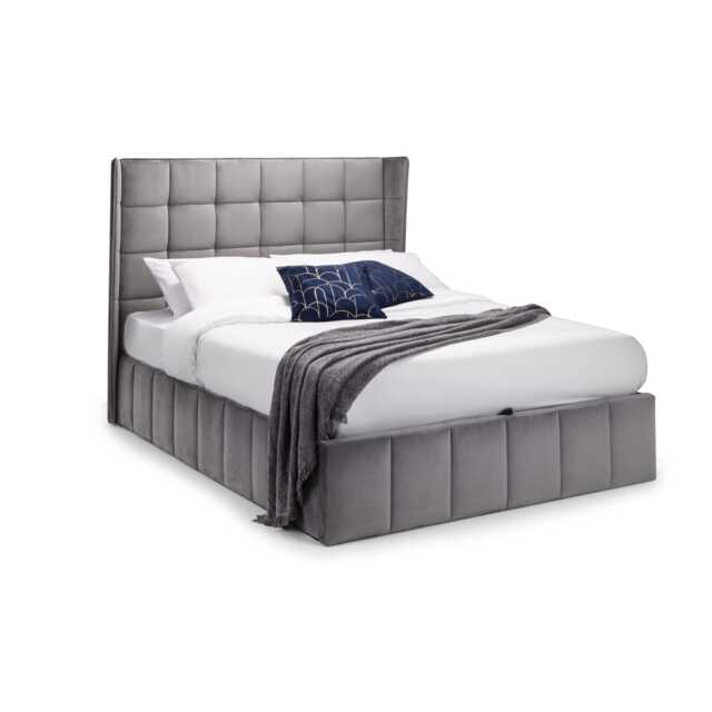 Tamarack Ottoman Storage Bed - Light Grey - King (150cm)