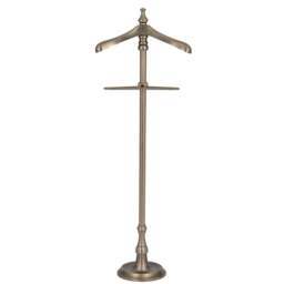 Antiqued Valet Stand - Metal - L6 x W45 x H132 cm - Silver