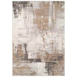Warm Greige Modern Distressed Abstract Beige Rug