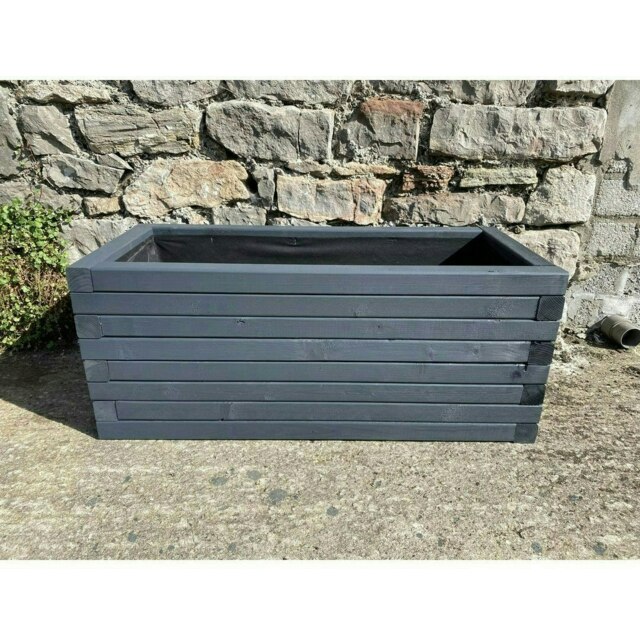 Norfolk Planter (Painted Wooden Planter - Choice of Colours Available) - L90 x W40 x H40 cm Brown