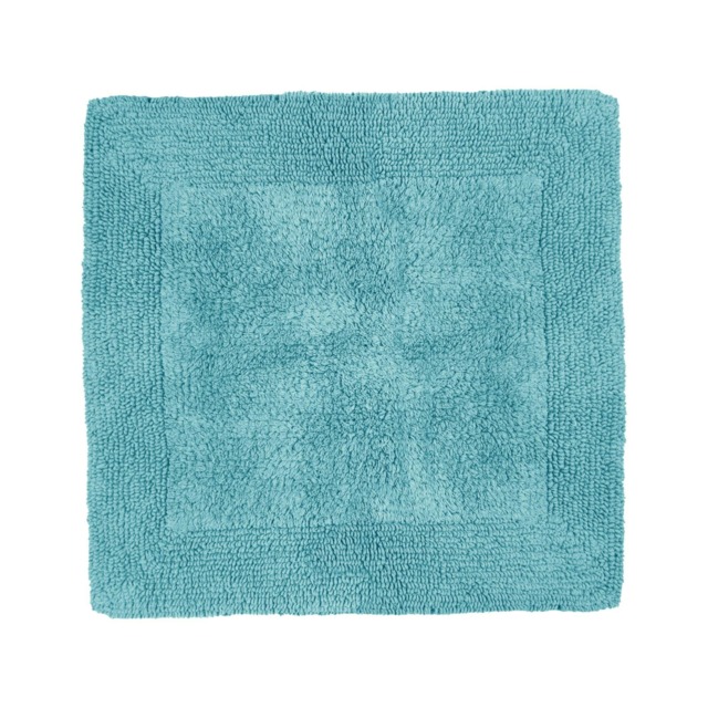Heavyweight Reversible Square Bath Mat Green Turquoise