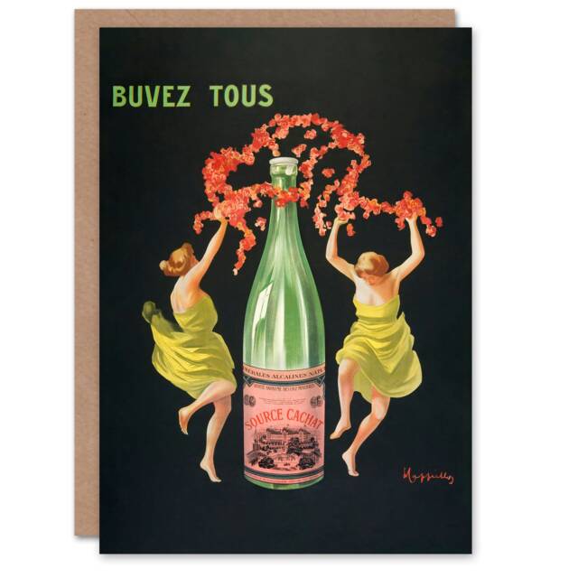Leonetto Cappiello Art Card Drink All Cachat Vintage Ad