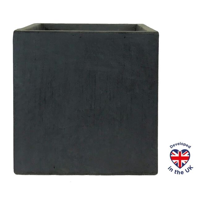 Square Box Faux Lead Light Concrete Garden Planter H60 L60 W60 cm, 216 ltrs Cap.