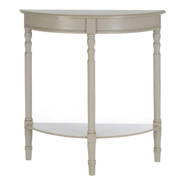 Interiors By Premier Semi Circular Design Vintage Grey Pine Console Table, Solid Pine Wood Hallway Table, Classic Console Table Grey