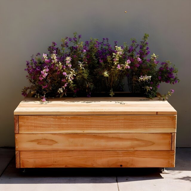 Primrose Smarter Storage Bench Outdoor Furniture Seat with 38L Raised Planter