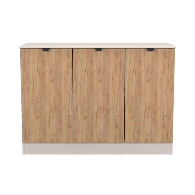 Norway 3 Door Sideboard in Gold Craft & Kashmir (Ready Assembled) Brown Gold Craft & Kashmir