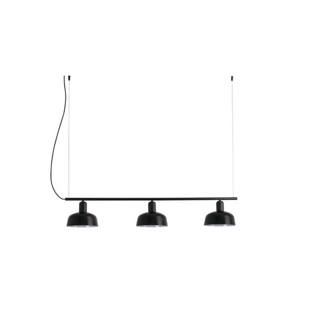 Tatawin Lineal Small Black Lineal Dome Pendant Lamp