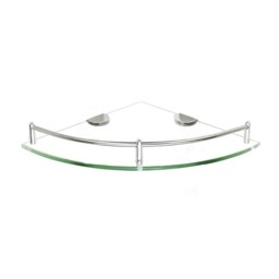 Living and Home Wall Mounted Bathroom Glass Corner Shelf