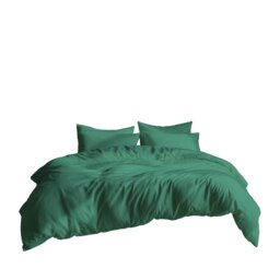 Plain Dyed Easy Care Polycotton Duvet Cover And Pillowcase/s Set Bed Linen Green Green Mint King