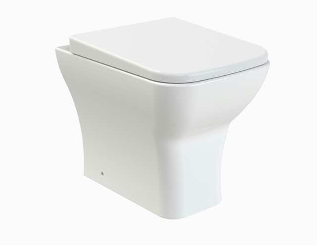 Back to Wall Toilet Pan & Soft Close Seat - 410mm x 365mm x 500mm