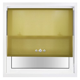 FURNISHED Daylight Trimmable Roller Blinds with Triple Diamond Eyelets and Metal Fittings Green Green (W) 160cm x (L) 210cm