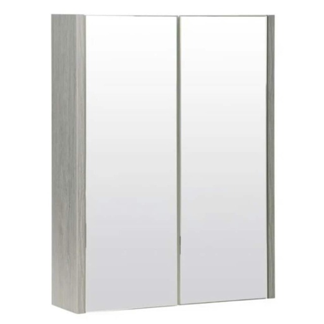 Mirror Bathroom Cabinet 500mm Wide - Silver Oak Brown Brown 1