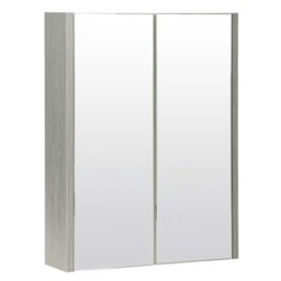 Mirror Bathroom Cabinet 500mm Wide - Silver Oak Brown Brown 1