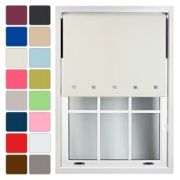 Made to Measure Blackout Roller Blind with Square Eyelets Custom Fit Window Blind by Furnished