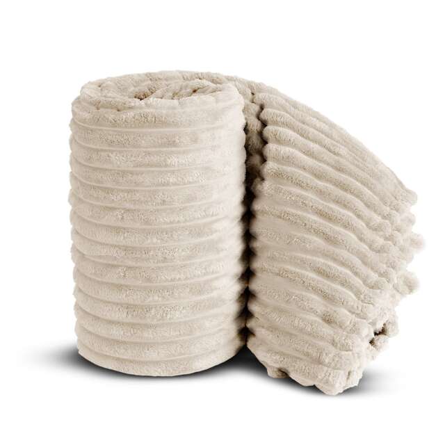 Velosso Super Soft Chunky Cord Blanket Throw