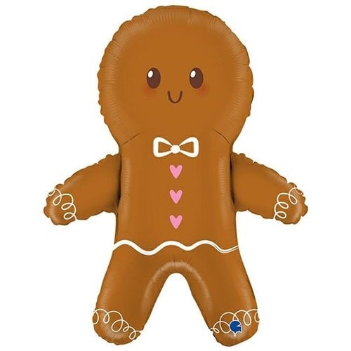 Cute Gingerbread Man Christmas Foil Helium Giant Balloon 74cm / 29 in