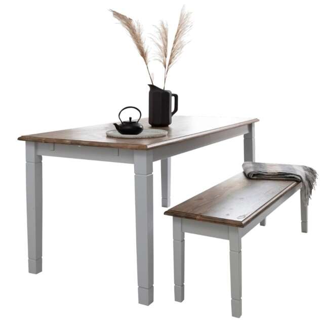 Dining Table Large 140cm Seats 4 to 6 in Dark Pine
