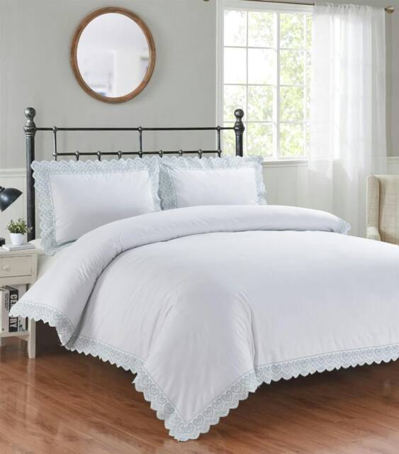 Evelyn White Duvet Cover Set White King