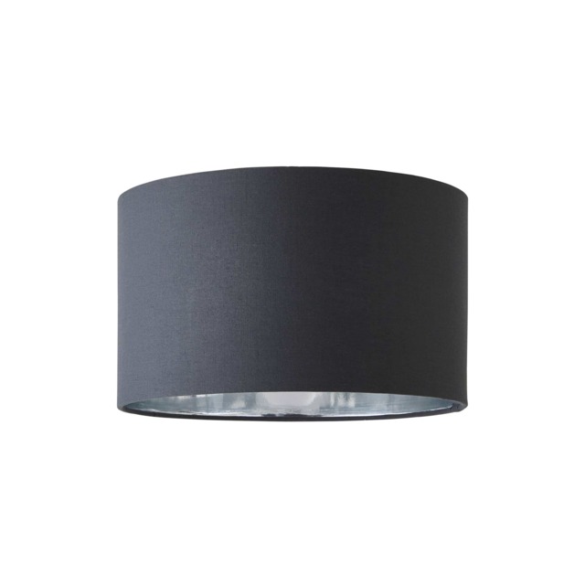 ValueLights Reni Small Charcoal Fabric Chrome Shade